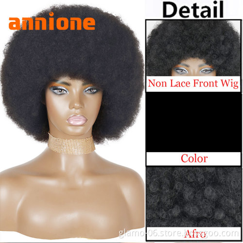 180% density 100 percent human hair wig afro kinky curly virgin brazilian front lace wig for sale